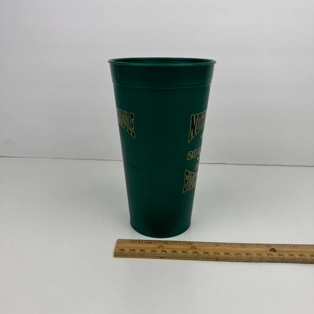 Plastic 2013 Green Notre Dame Football Fighting Irish‎ Drinking Cup w Schedule